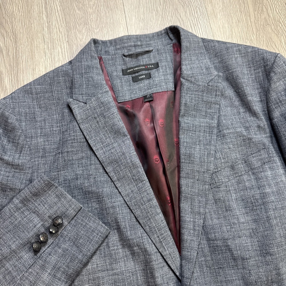 JOHN VARVATOS USA Linen Blend Sport Coat Blazer Jacket Men's 42 R Wedding Office